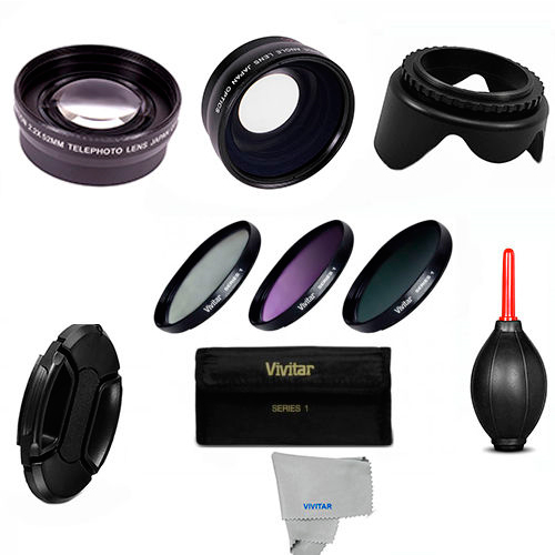 3 Lens, Filter Kit, Gifts Canon Eos Digital Rebel XS XT T3 T3i T4I for 18-55 HD