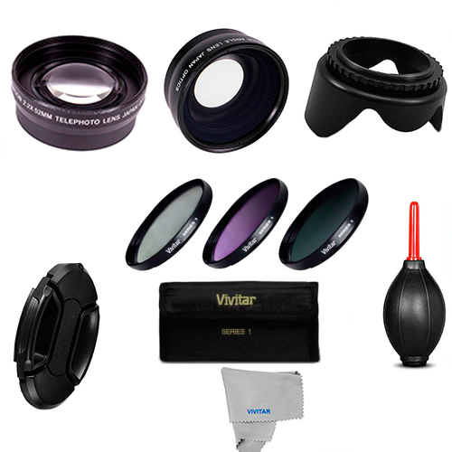 52mm HD 3 Lens, Filter Kit for Nikon D3000 D3100 D3200 D3300 D5000 D5500 D5200